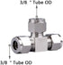 Beduan Pneumatic Stainless Steel 3/8” Compression Fittings Tee Let-Lok Adapter Tube Connector by beduan