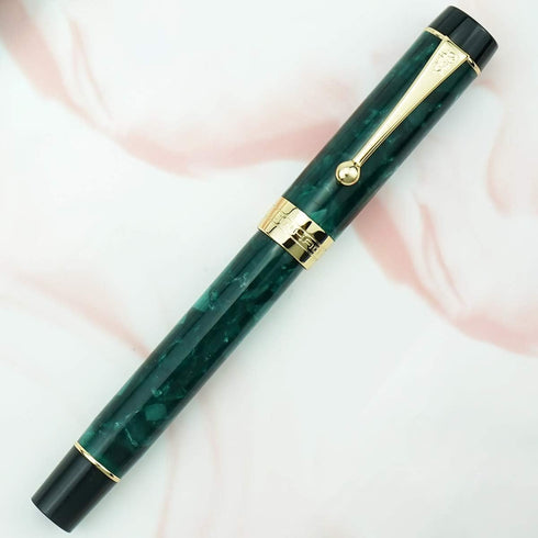 Jinhao 100 Fountain Pen, Classic Style Celluloid, #6 Nib Smooth Writing Instrument with Refillable Converter