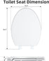 19 Inch Toilet Seat Cover,Elongated Toilet Seat with Quick-Release Design, Fits Toilets, Durable PP Material