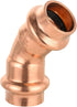 EFIELD 1/2" x 1/2" Copper Press Fit 45 Degree Elbow Fittings, Pack of 10 for Copper Tube Connection