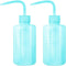 2pcs 150ml 5Oz Wash Bottle Blue Narrow Mouth Squeeze Bottle for Medical Lab Use, No Spill Design