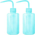 2pcs 150ml 5Oz Wash Bottle Blue Narrow Mouth Squeeze Bottle for Medical Lab Use, No Spill Design