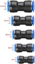 Straight Push Connectors, 4/6/8/10/12 mm Quick Release Plastic Push to Connect Fittings Kit, 50 Pcs Air Line Fittings for 5/32 1/4 5/16 3/8 1/2 Tube by Zivisk