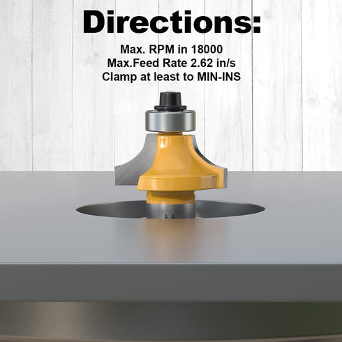 5/16" 1/2 Inch FivePears Radius Roundover Router Bit Shank, Round Over Router Bit for Edging Forming Rounding
