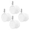 4pcs 1.5 Inch White Locking Swivel Casters with Brake 8x13mm Threaded Stem