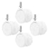 4pcs 1.5 Inch White Locking Swivel Casters with Brake 8x13mm Threaded Stem