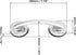2 Pack QWORK Glass Door Suction Handle, Shower Grab Bars Suction Handle, Non-Porous Absorption Handles for Cabinet