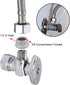 Joywayus 2PCS 1/2 G Male to 3/8 Compression Female Thread Bushing, Nickel Plated Brass Faucet Connector