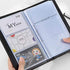 ZUFECY Business Card Organizer, Portable Holder Book for 120 Cards with Binder File Sleeve Storage