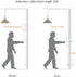 Dimmer 15 Set Bulb E26 E27 (1 Pack, Pendant Light Kit with Switch Feet Hanging Lamp Cord Plug in Edison Light Socket
