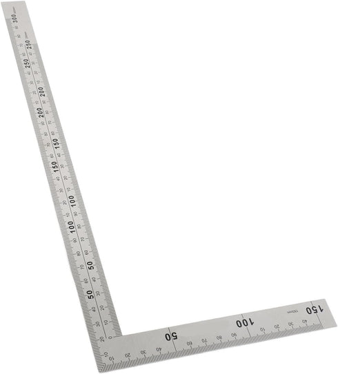 90 Degree Right Angle Finder, Stainless Steel Ruler, Easy Read Measurement Layout Template Tool (300mm x 150mm)