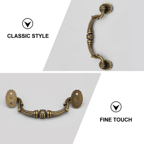 10pcs Cabilock European Style Plastic Cabinet Knobs and Drawer Pull Handles, No-Drill Installation, Suitable
