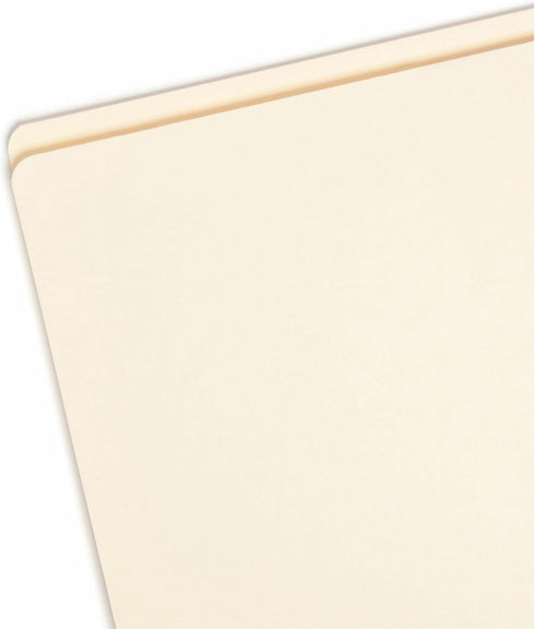 Smead File Folder, Manila, Reinforced Straight-Cut Tab, Letter Size, 100 per Box (10310)