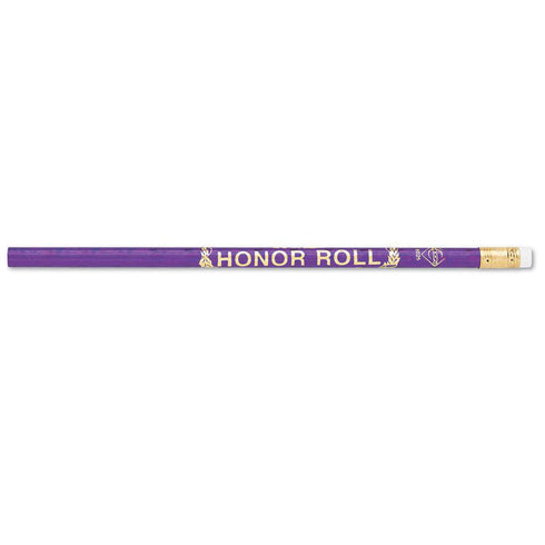 JRM8025B Dozen of Honor Roll Glitz Pencils, 0.7" Height, 2.1" Wide, 7.7" Length (12 Count)