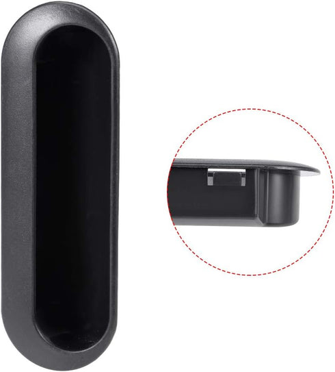 uxcell Black Flush Pull Finger Insert Recessed Cabinet Handles, 120mm x 40mm x 21mm