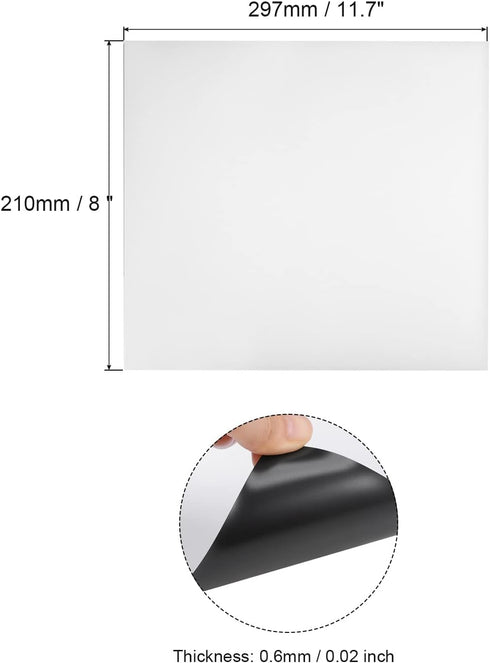 Dry Erase Magnetic Sheet Magnetic Board -11.7 Inch x 8 Inch/White/2 Pack by Rebower