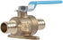 SharkBite 3/4 Inch Crimp Ball Valve, Brass Plumbing Fitting with Mounting Tabs and Drain, PEX Pipe, PE-RT, UC24616Z