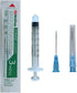 Veterinary Syringe with Needle, Luer Lock 3cc (3ml), 23G x 1 inch, Individually Sealed, 100 per box