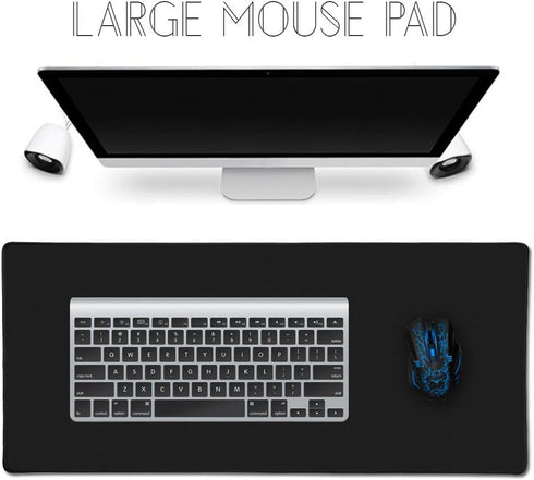 Cmhoo (35.4x15.7x0.12IN, 90x40 XXL Professional Large Mouse Pad & Computer Game Mouse Mat Black)