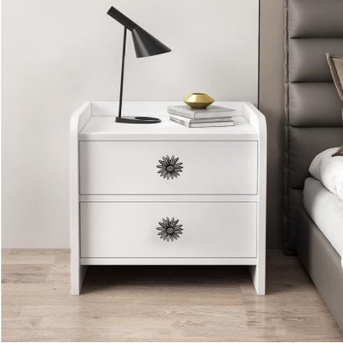 4 Pcs Retro Flower Knobs: Unique Single Hole Drawer Cabinet Handle Hardware for Closet, Cupboard, Furniture Decoration