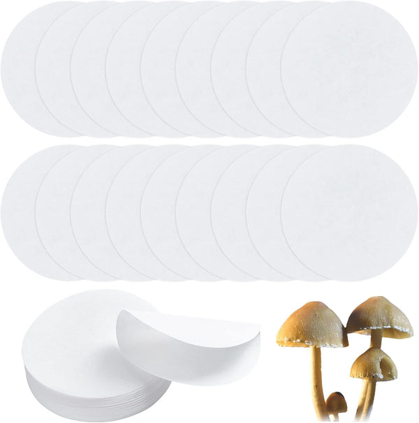 GORGECRAFT 50Pcs Synthetic Filter Discs, 90 MM Ashless Filter Paper for Laboratory Quantitative Funnel Filters