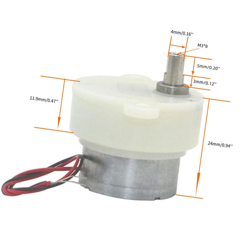 CHANCS JS-30 Electric Motor Gearbox DC 6V 5RPM Double Flat Shaft Gear Electric DC Motor for Small Display Stands