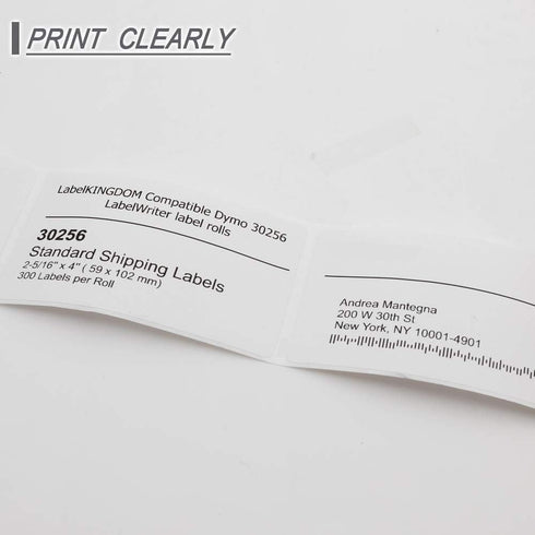 Label KINGDOM 30256 Paper Roll Replacement for Dymo Standard Large Shipping Labels 2-5/16'' x 4''