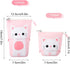 iSuperb Cute Cat Telescopic Pencil Pouch Case with Zipper, Canvas Stationery Box for Kids, 7.5 x 4.9 x 3.0 inch