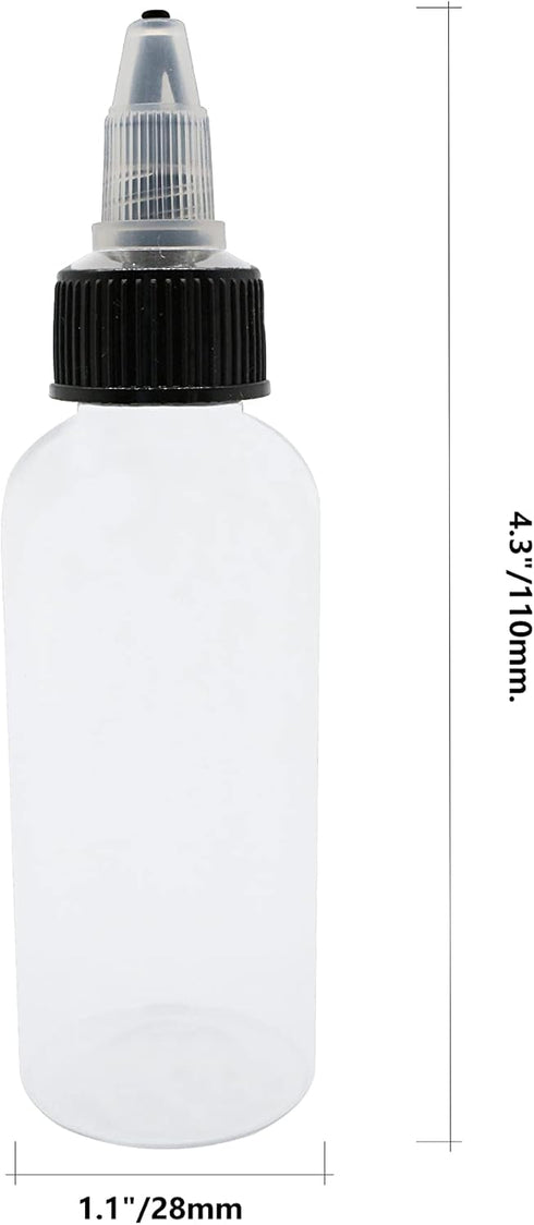 PET Plastic Extruded Liquid Bottle,squeeze bottle,dropper ,dispensing bottle,10 Pcs 1 oz Bottles,Laboratory wash Bottle,drip Bottle,Tattoo Ink,Watercolor Pigment Bottle, Ink Discharge Bottle(30ml)