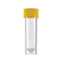 Eowpower 80pcs 5ml Flat Bottom Plastic Graduated Vial Tube with Screw Caps, Small Test Sample Bottles with Lid (Yellow)