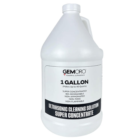 GemOro Jewelry Cleaner Solution Concentrate - Professional Performance for Ultrasonic Machines (1 Gallon)