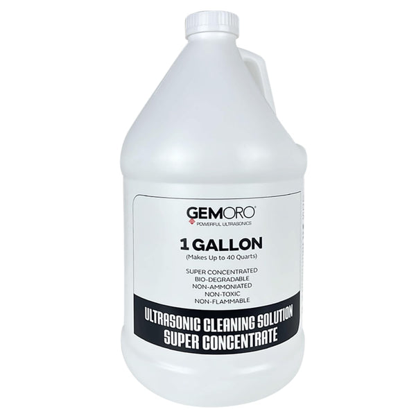 GemOro Jewelry Cleaner Solution Concentrate - Professional Performance for Ultrasonic Machines (1 Gallon)