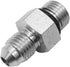(4-PACK) 6400-04-05-O Hydraulic Hose Adapter Fitting, 1/4" Male JIC x 5/16" Male O-Ring Boss