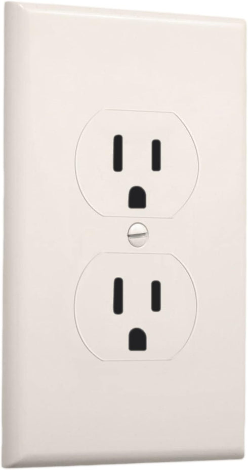 TayMac 2520LA MASQUE Light Almond 1-Gang Duplex Jumbo Electrical Outlet Cover Wall Plate 1-Pack