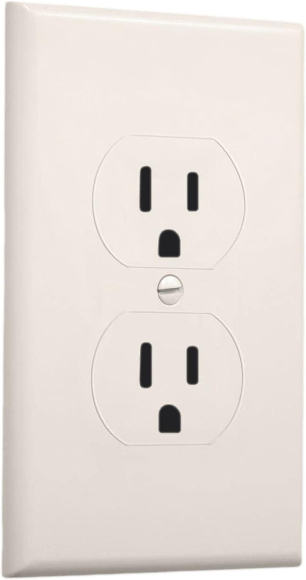 TayMac 2520LA MASQUE Light Almond 1-Gang Duplex Jumbo Electrical Outlet Cover Wall Plate 1-Pack