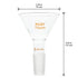 Glass Powder Funnel, Borosilicate Glass Filter Funnel, Short Stem with 75 mm Top Outer Dimension, 24/40 Inner Joint