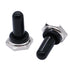 mxuteuk 5pcs 12mm Toggle Switch Cover Rubber Knob Hat Waterproof Boot Cover Cap Black