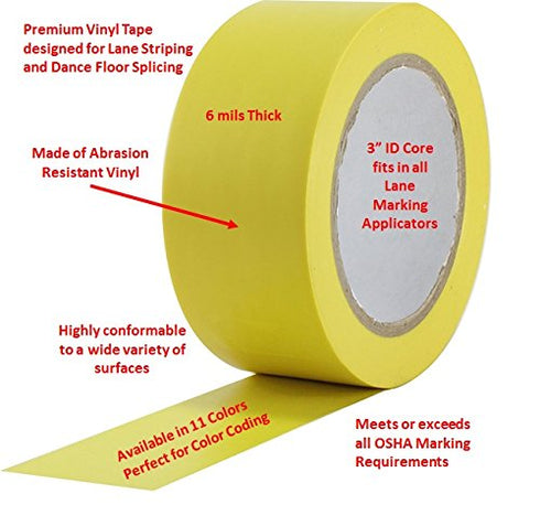 ProTapes Pro 50 Premium Vinyl Safety Marking Tape, 6 mils Thick, 36 yds x 1" Width, Clear (Pack of 1)