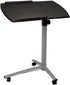 Pinikuyiro Rolling Adjustable Laptop Cart,Height Adjustable Mobile Laptop Stand Desk Rolling Cart,Black