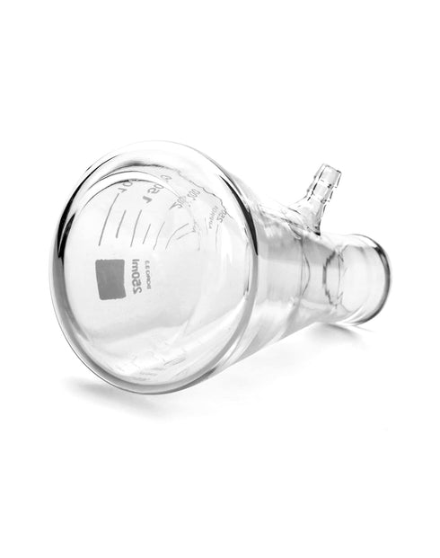 QWORK 250ml Borosilicate Glass Filtering Flask with Tubulation, 2 Pack