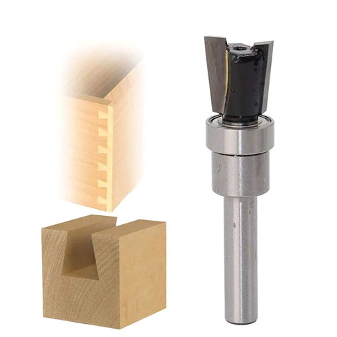 1/4" Shank Dovetail Router Bit, 10 Degree Wood Milling Cutter Tool for Furniture Building Cabinet Making