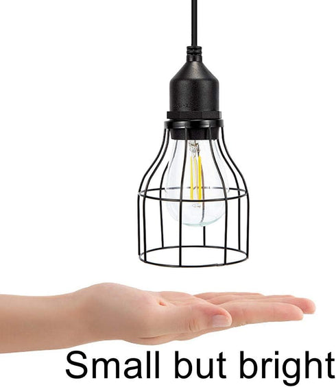 9.8FT Bulb 3000K Solar Lights Outdoor Dusk to Dawn Shed Light Extension Cable Solar Powered Pendant Waterproof