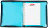 JAM PAPER Plastic Zipper 1 Inch Binder, Blue 3 Ring Binder, Sold Individually