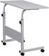 NAICKUC 31.5Inch Standing Desk - Side Table Adjustable Height, Portable Laptop Cart, C-Shaped Bed Couch end Tables