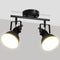 LTBLIGHT LED Track Lighting Kit, 2-Light Directional Ceiling Light Fixture, Industrial Black
