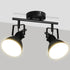 LTBLIGHT LED Track Lighting Kit, 2-Light Directional Ceiling Light Fixture, Industrial Black