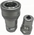 1/4" NPT ISO7241-B Hydraulic Quick Connect Coupler Set with Dust Caps, Quick Release Coupling