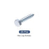 Hex Lag Screws (M6x30mm) 25 Pcs, Carbon Steel Self-Tapping Wood Bolts for Household Applications