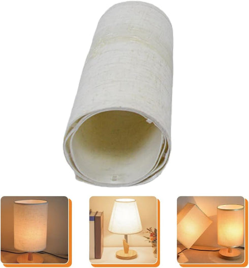 100X140X0.03cm Uonlytech DIY Lamp Shade Material Cloth, Beige Linen Fabric Sheet Used to Make DIY Lampshade Pre-Cut