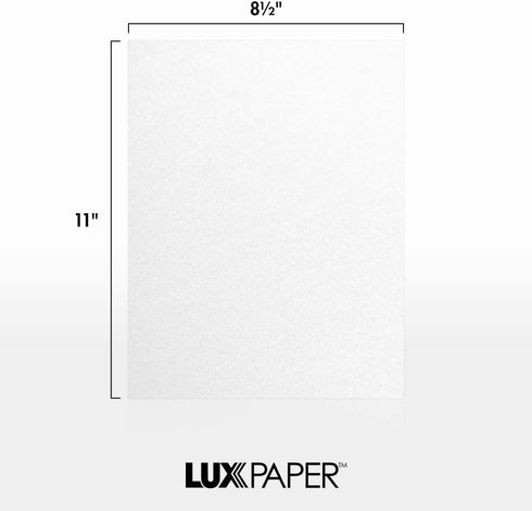LUXPaper 8.5" x 11" Paper, Letter Size, Crystal Metallic, 80lb. Text, 50 Qty